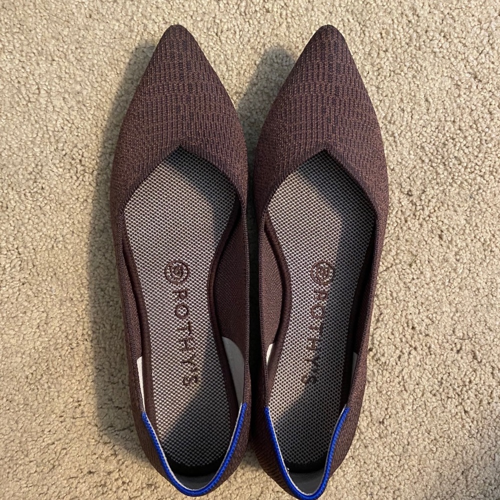 Rothy’s Truffle Python Points Size 9.5